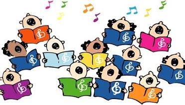 Choir singing clipart in color Choir singing clipart in color