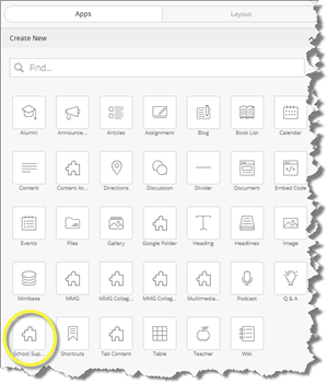 Screenshot of School Supply App Location 