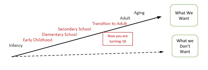 Trajectory from infancy to adult  