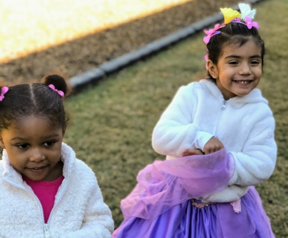 smiling children on the playground
