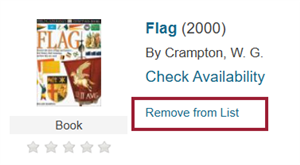 A title is listed with the words "Remove from List" emphasized.