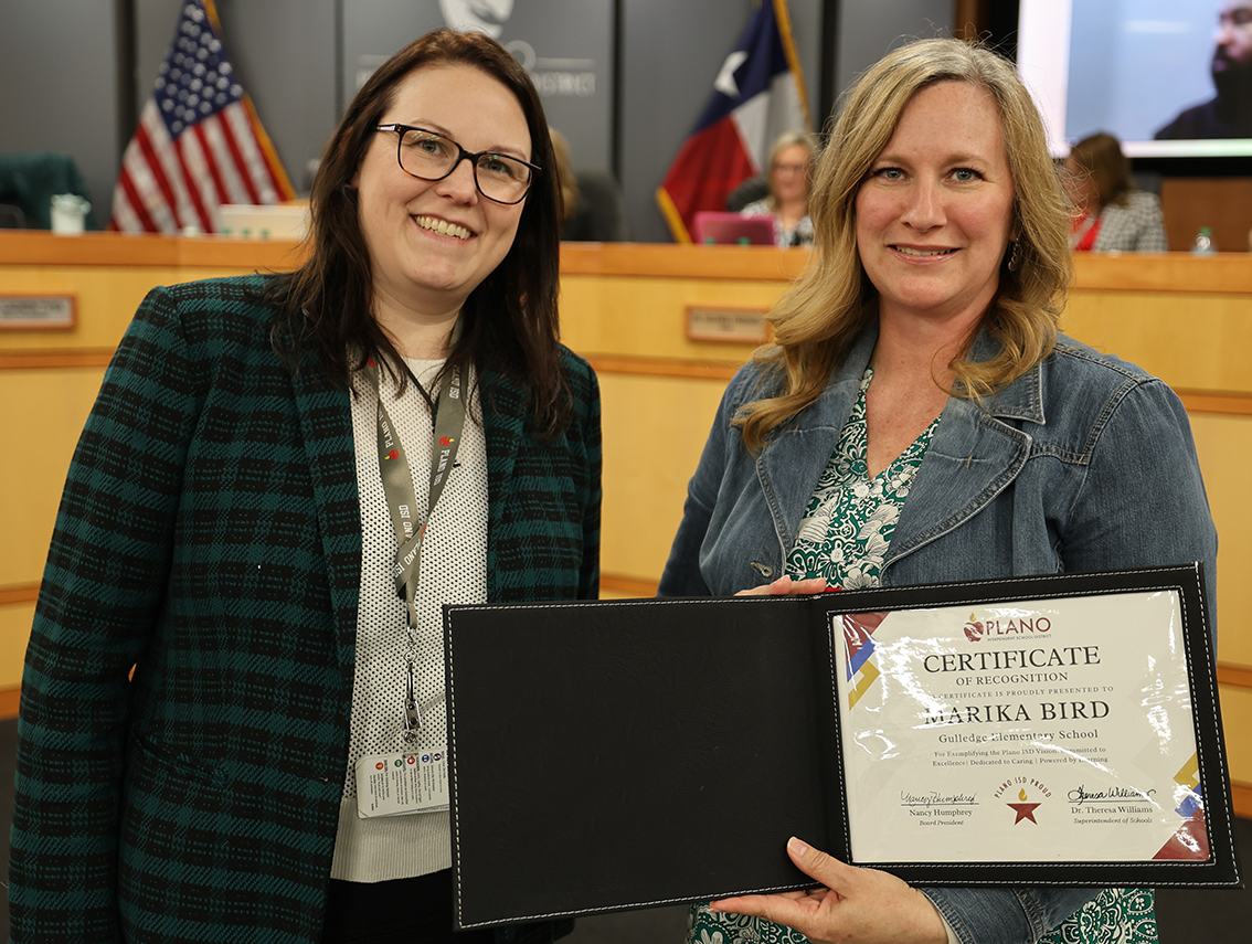 Plano ISD Proud December Winner Marika Bird