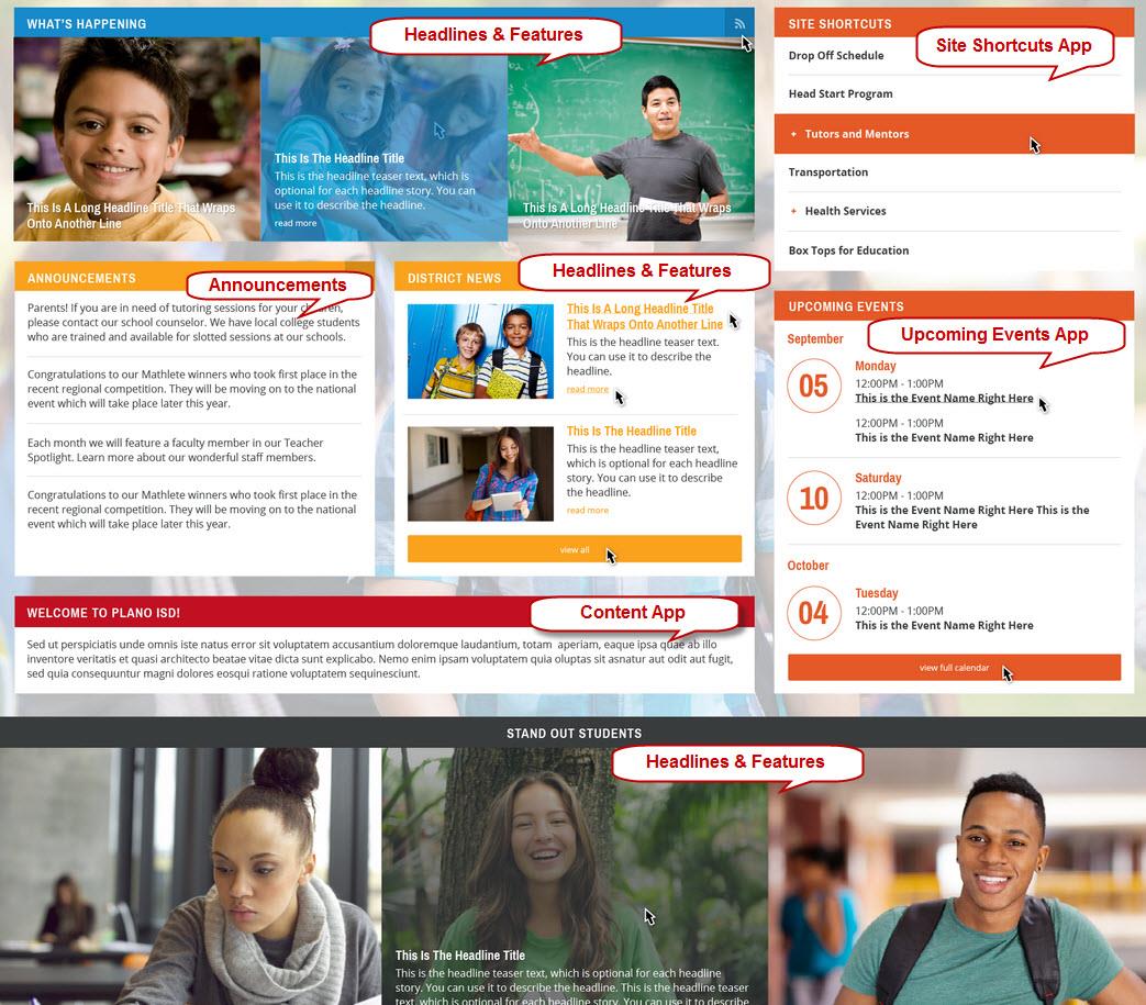Picture of PISD Homepage 