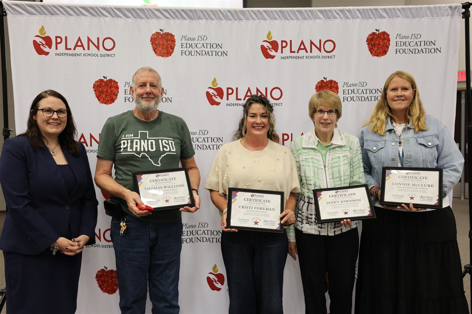 Plano ISD Proud Award Winners
