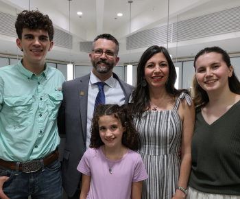  Plano ISD Principal Appointee Andy Jacob with his family