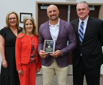  Rex Burkhead with Plano ISD leadership