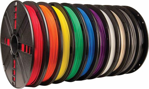 Various colors of plastic spools 