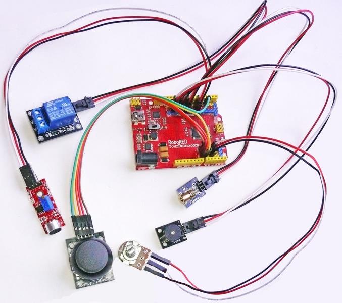 Circuit board, senors, wires 