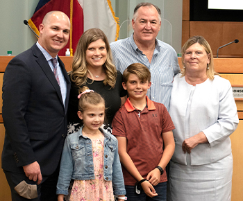  Jeff Banner, wife, children, father and friend